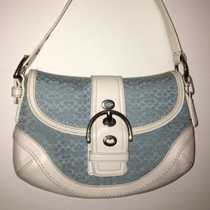 Blue/White Coach Hobo Bag